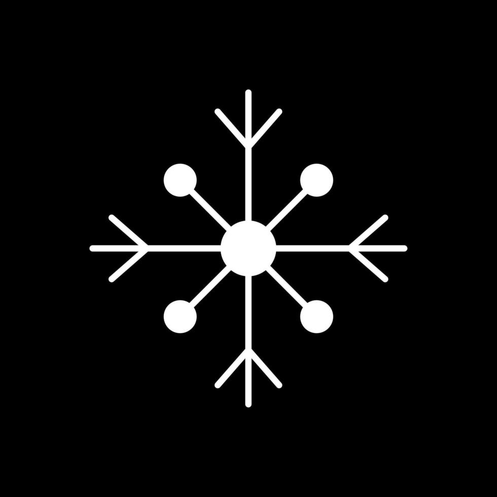 Snow Glyph Inverted Icon vector