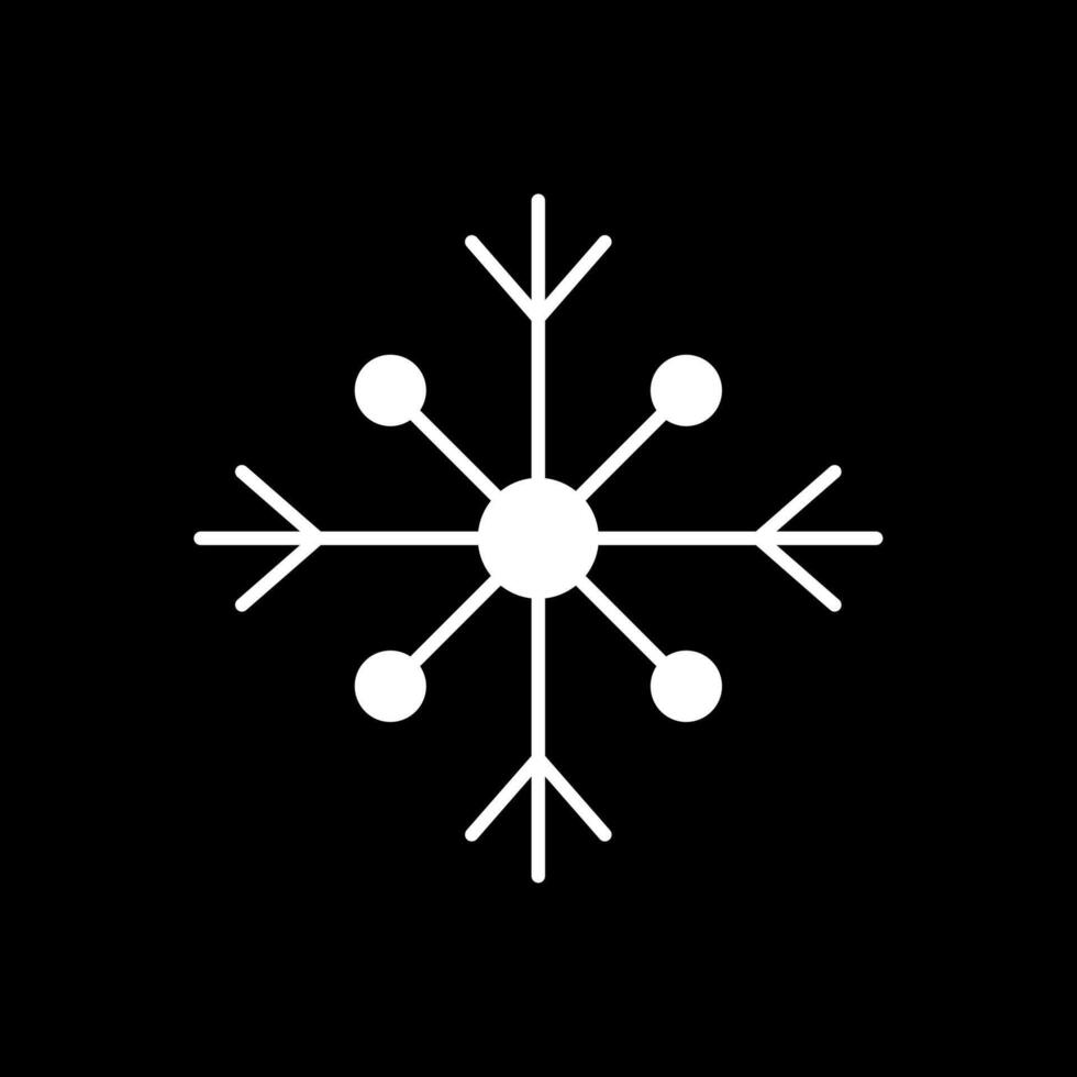 nieve glifo invertido icono vector