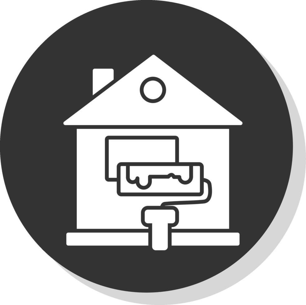 Home Renovation Glyph Grey Circle Icon vector