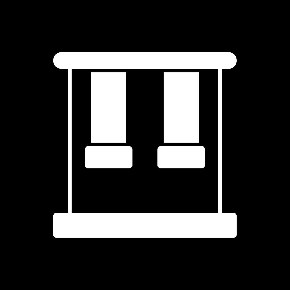 Trapeze Glyph Inverted Icon vector