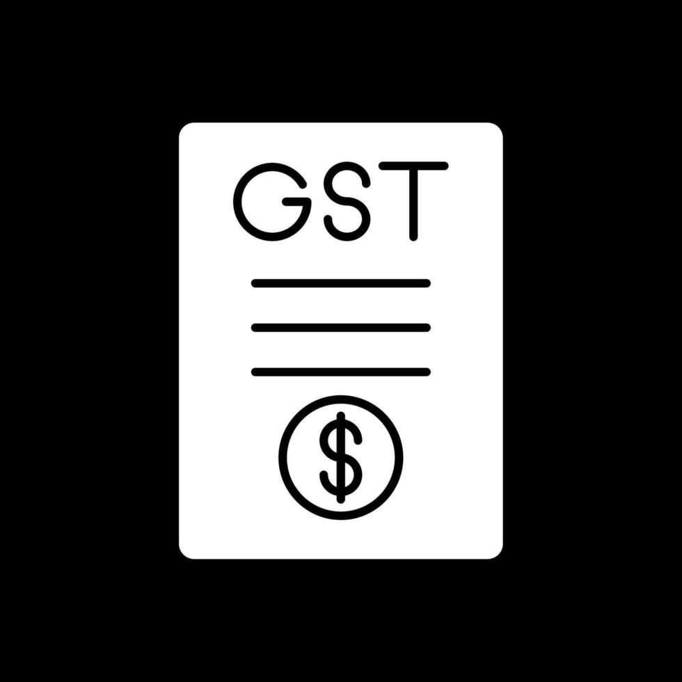 Gst Glyph Inverted Icon vector