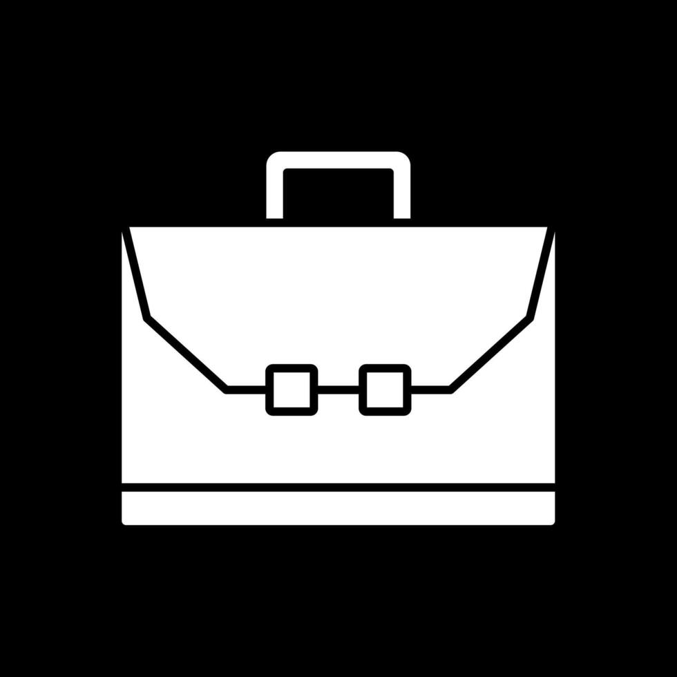 Briefcase Glyph Inverted Icon vector