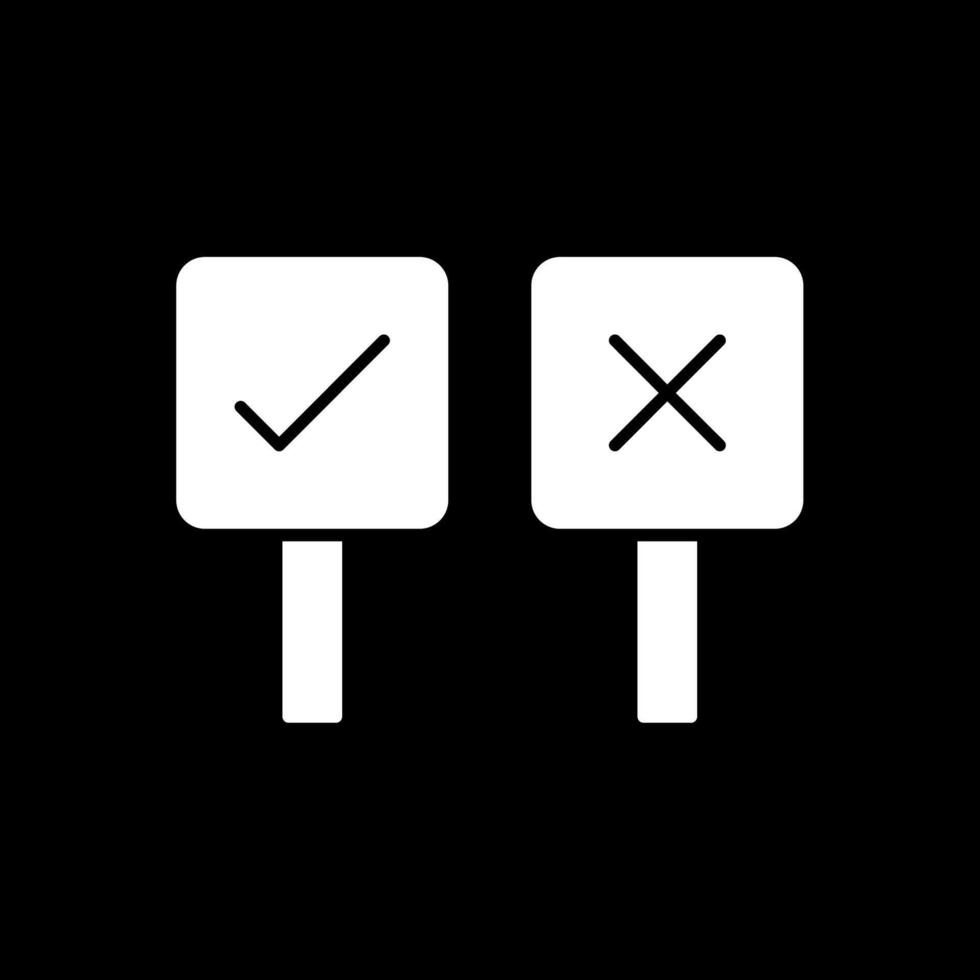 Decision Making Glyph Inverted Icon vector