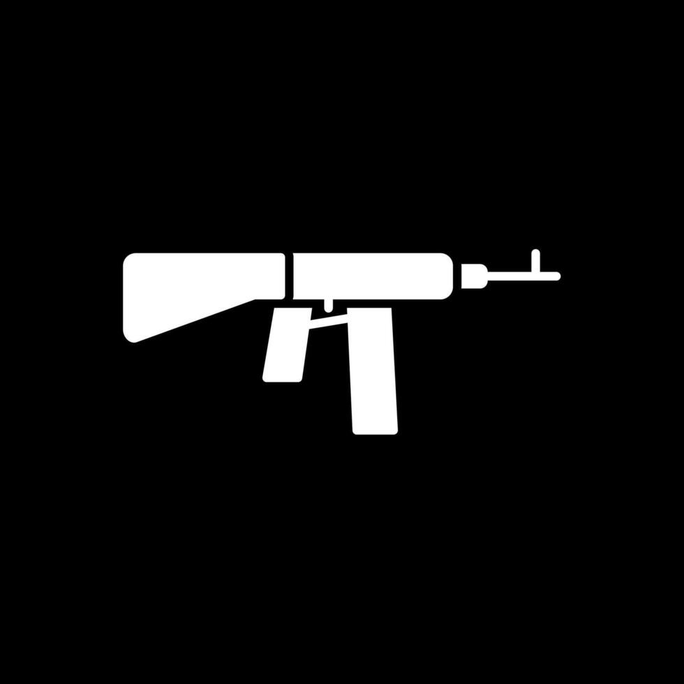 Rifle Glyph Inverted Icon vector