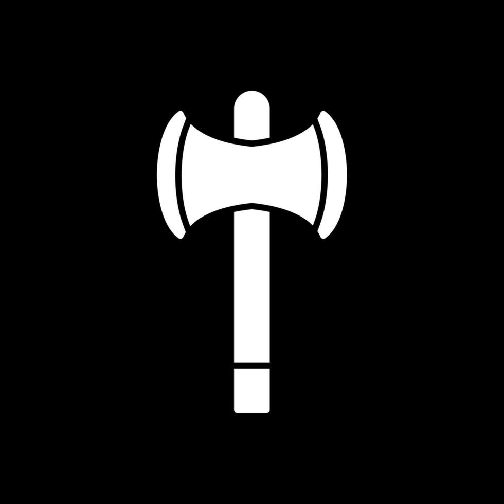 Axe Glyph Inverted Icon vector