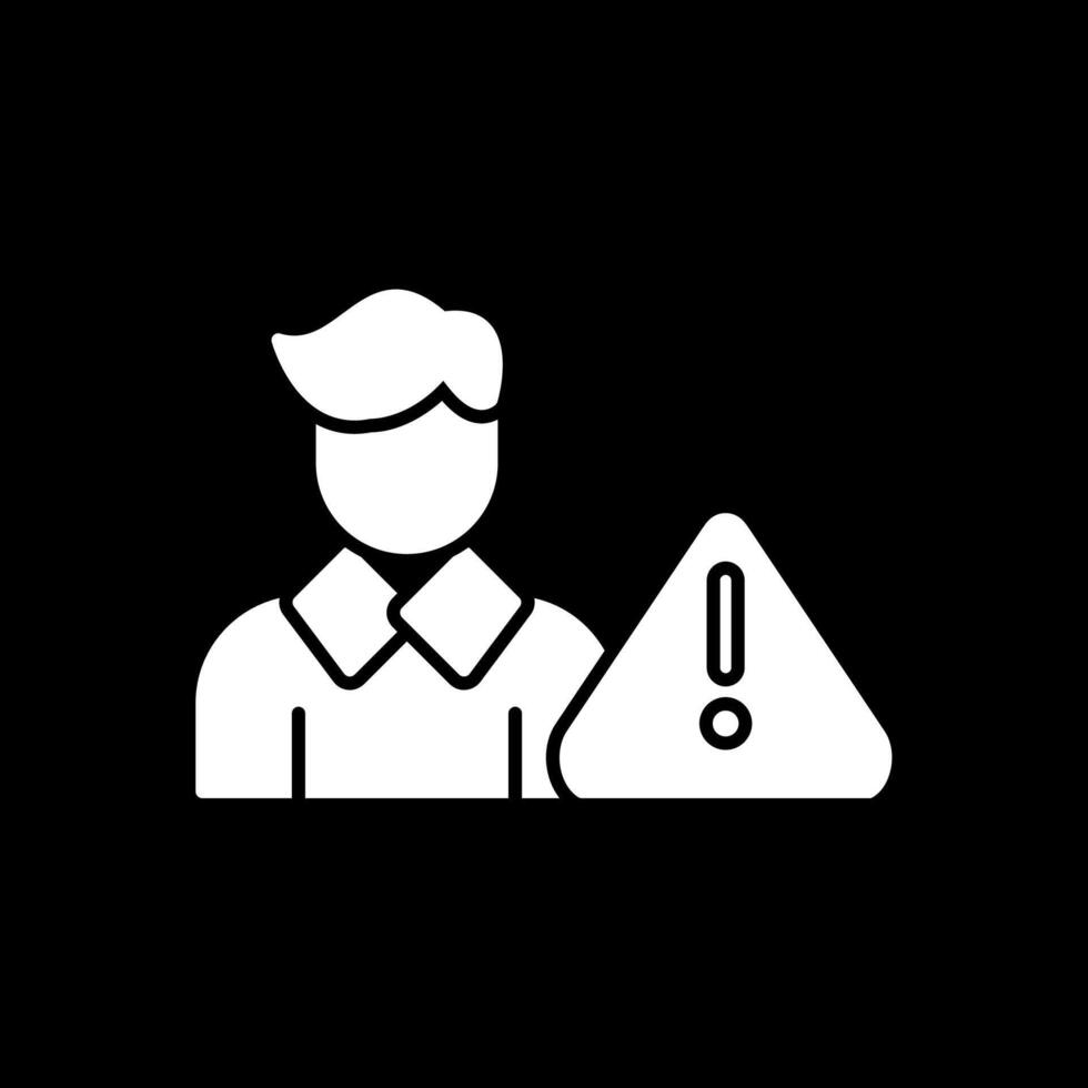 Risk Glyph Inverted Icon vector