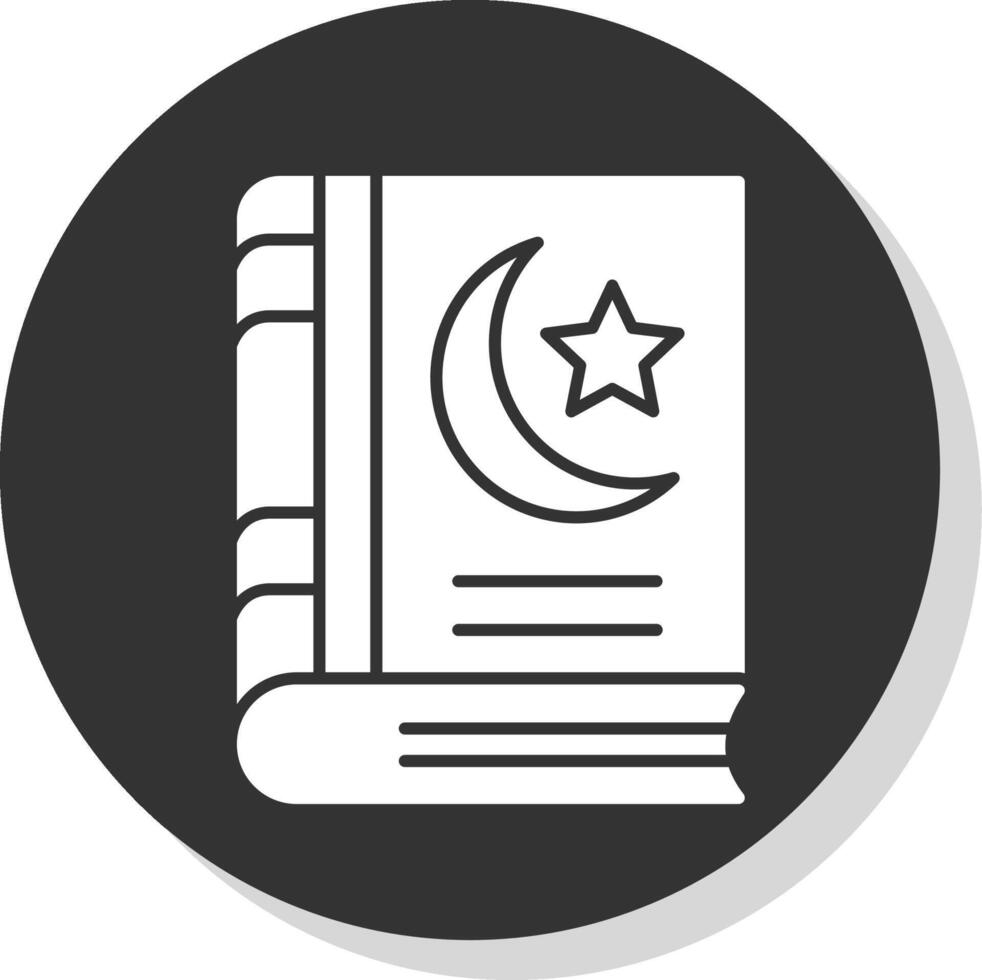 Holy Book Glyph Grey Circle Icon vector