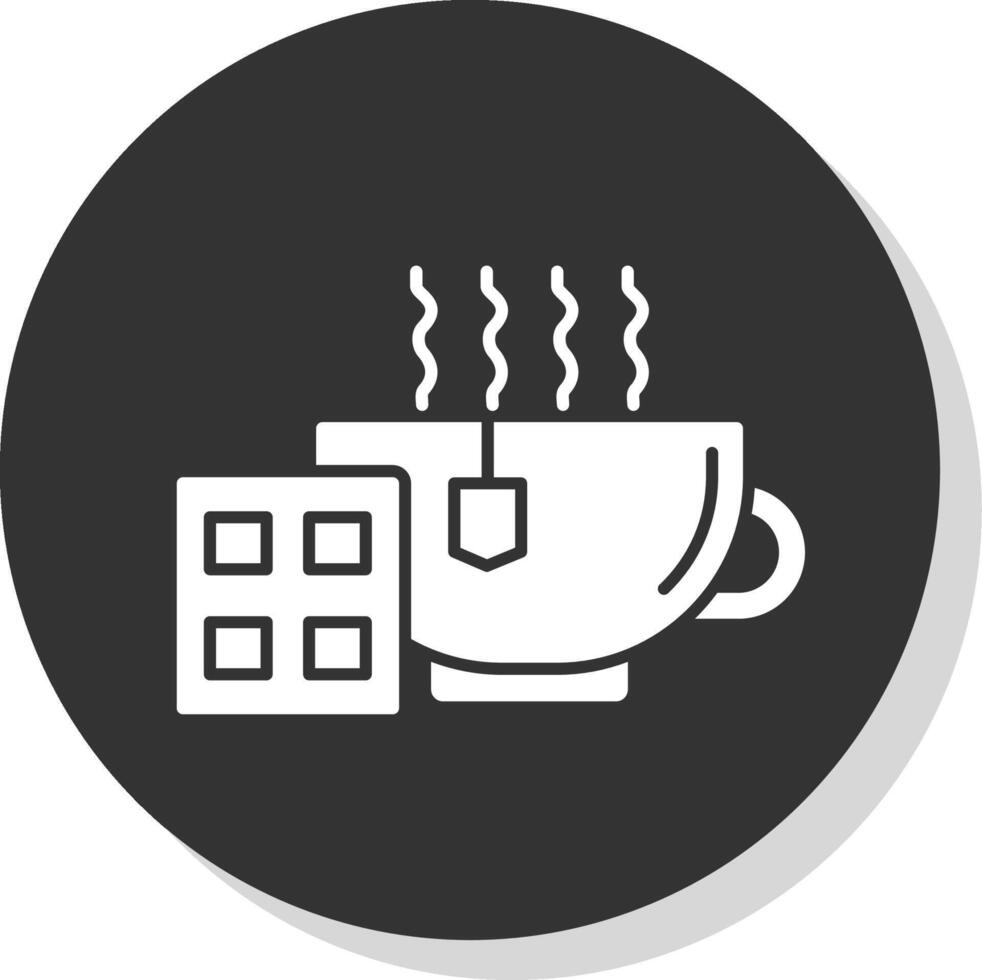 Hot Chocolate Glyph Grey Circle Icon vector