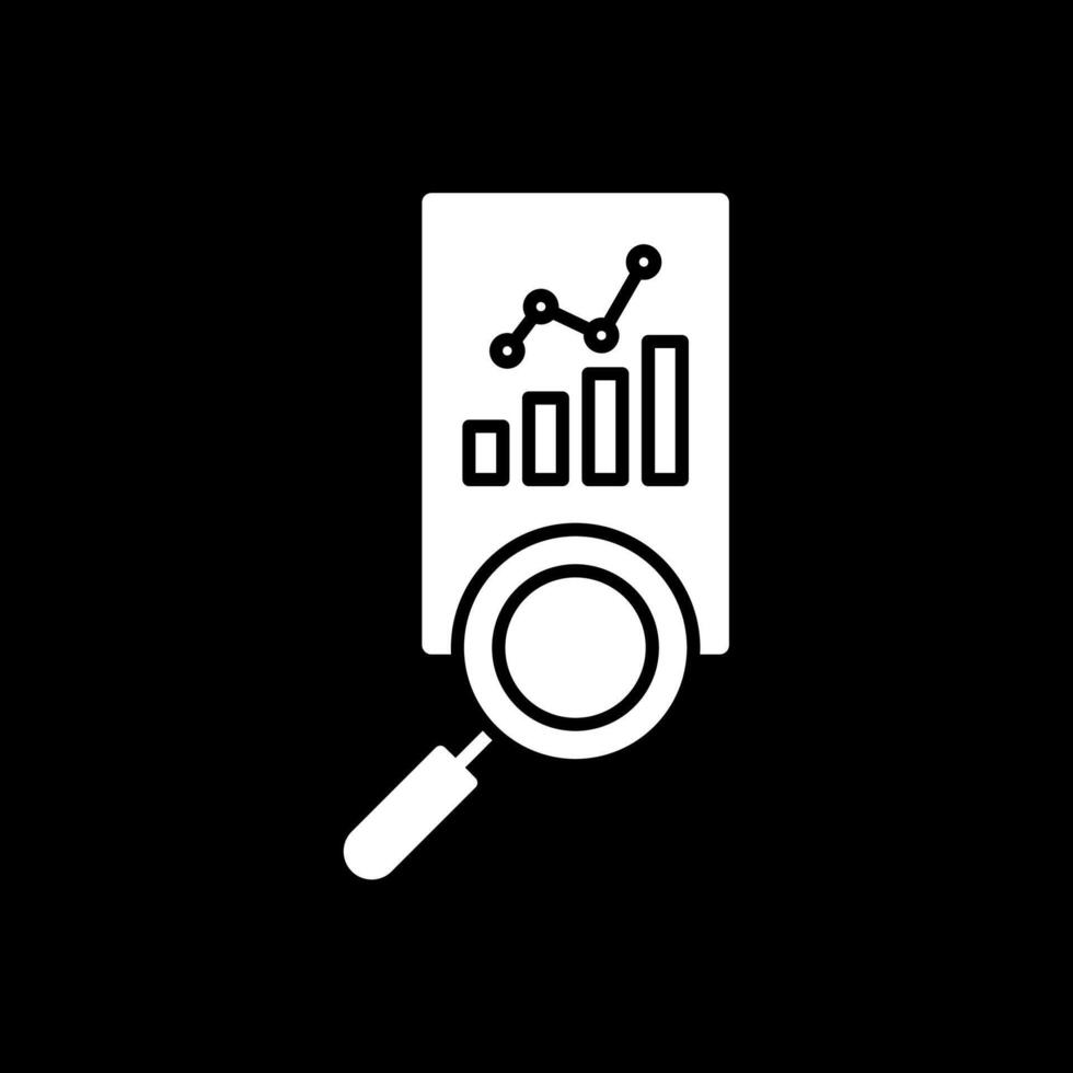 Market Analysis Glyph Inverted Icon vector