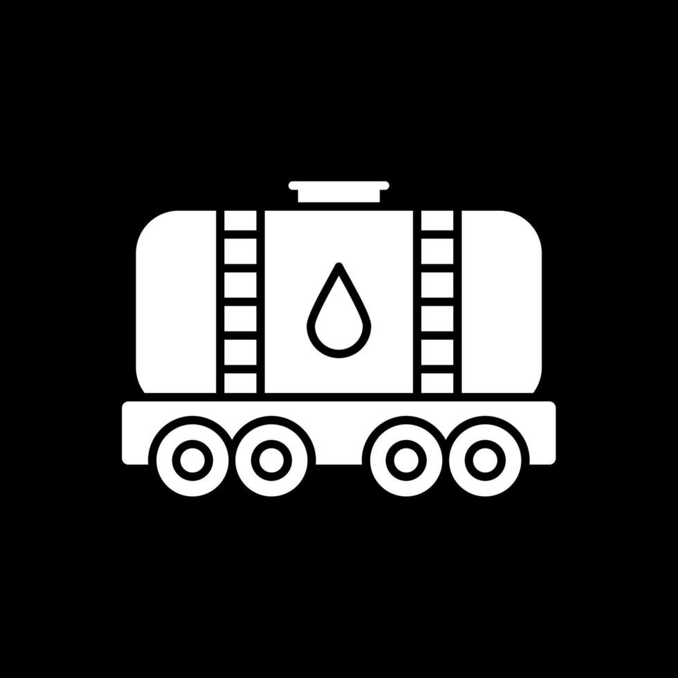 Tank Glyph Inverted Icon vector