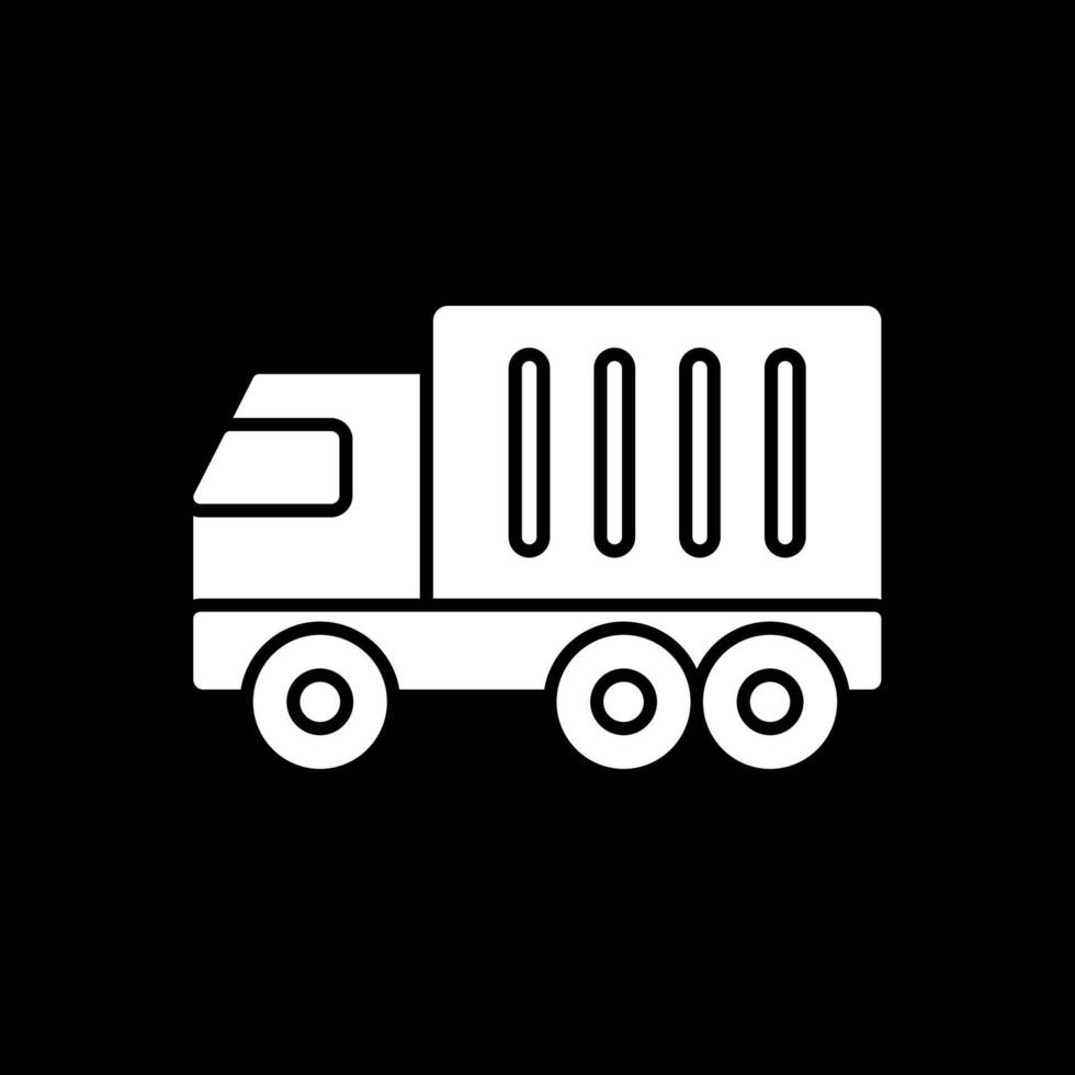 Truck Glyph Inverted Icon vector