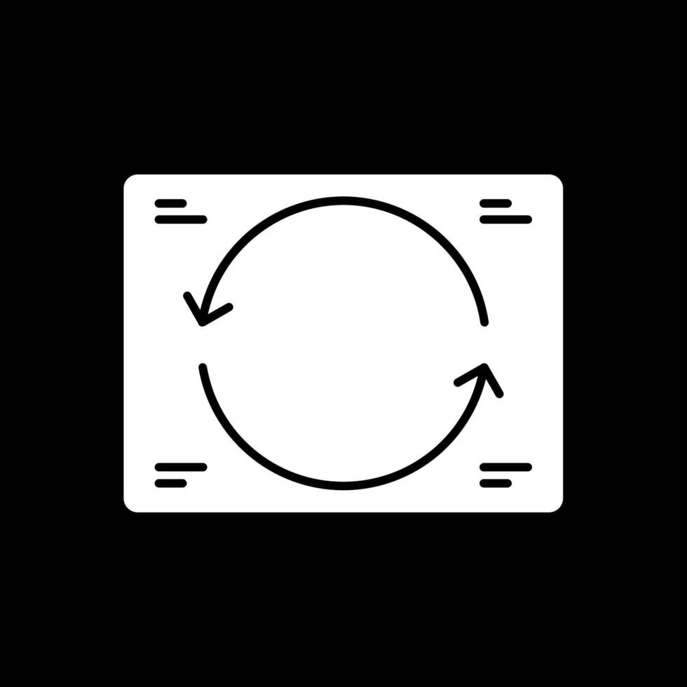 Sync Glyph Inverted Icon vector