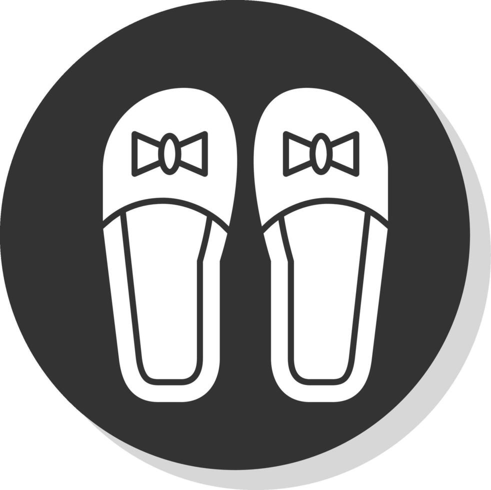 Slippers Glyph Grey Circle Icon vector