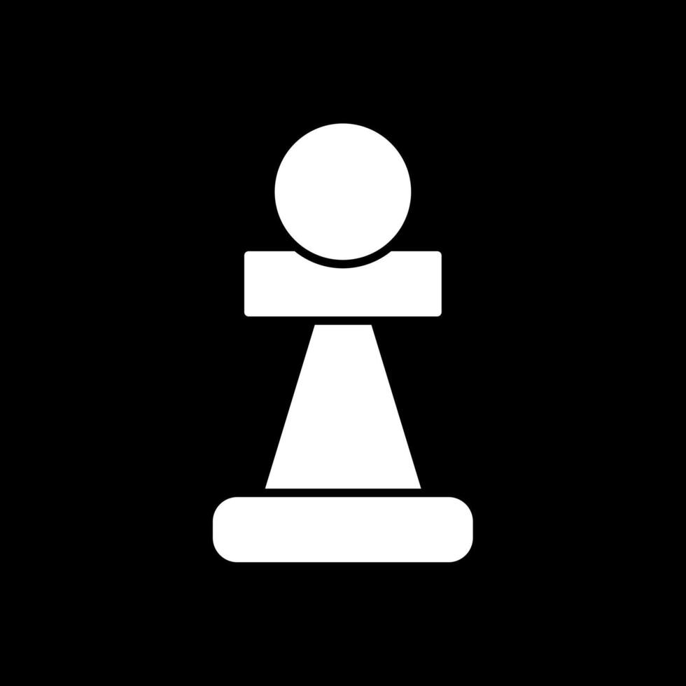 Pawn Glyph Inverted Icon vector