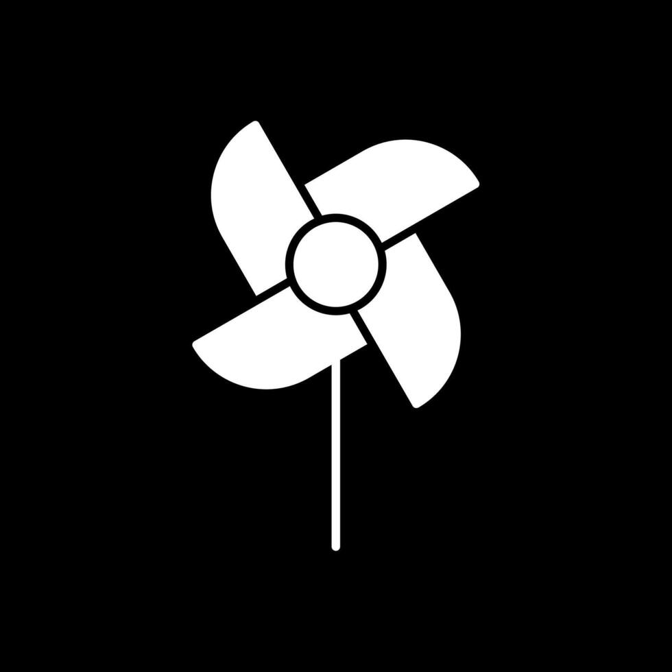 Pinwheel Glyph Inverted Icon vector