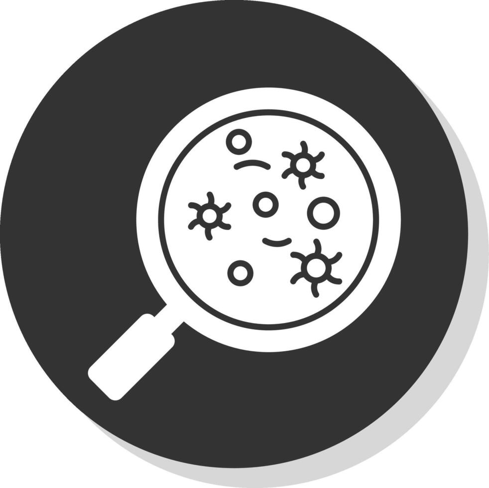 Microbiology Glyph Grey Circle Icon vector