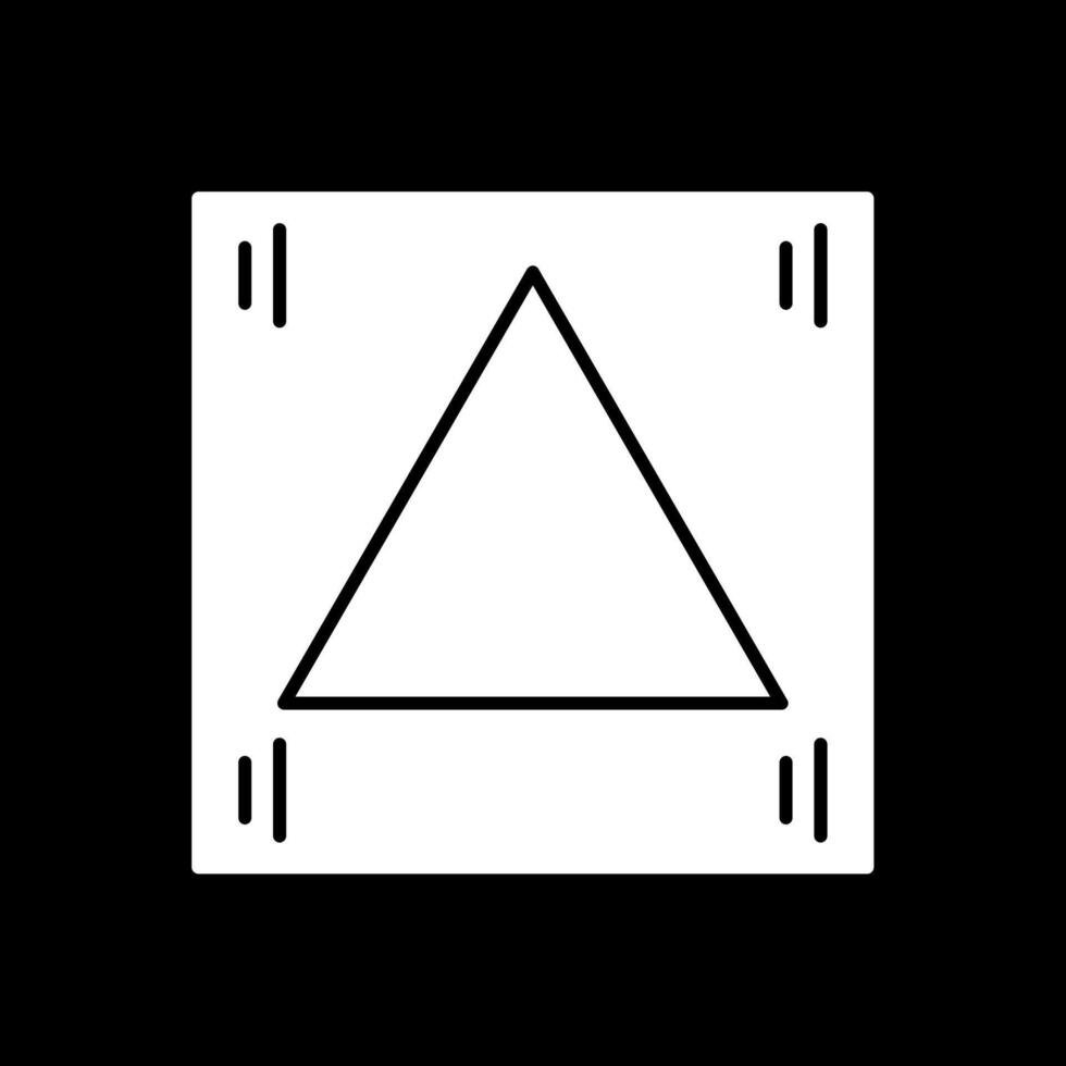 Triangle Glyph Inverted Icon vector