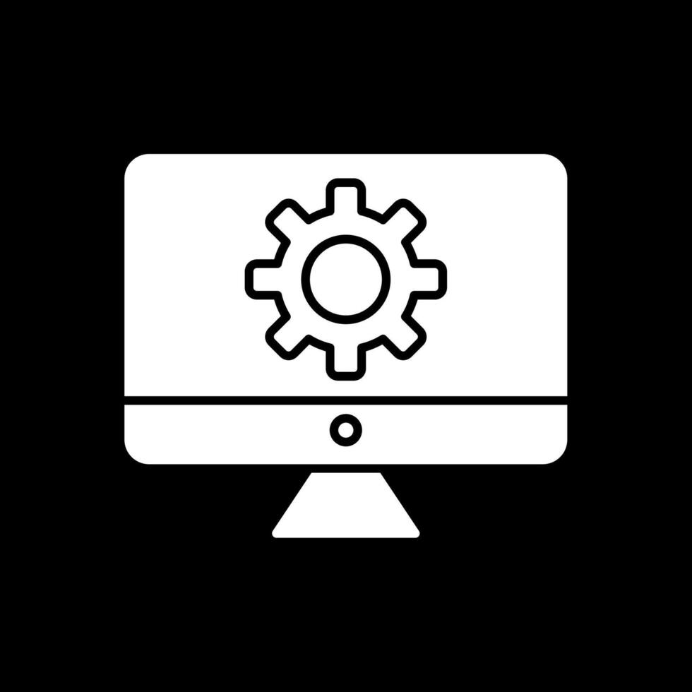 System Glyph Inverted Icon vector