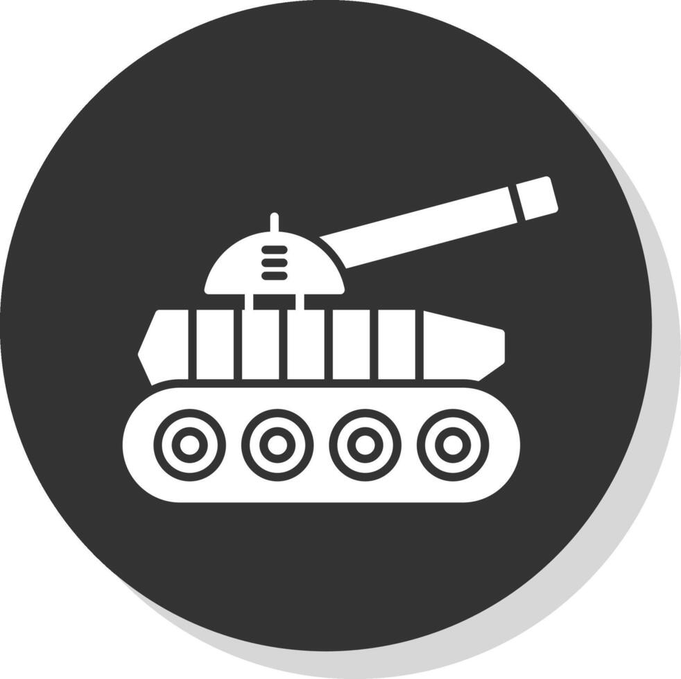 Tank Glyph Grey Circle Icon vector