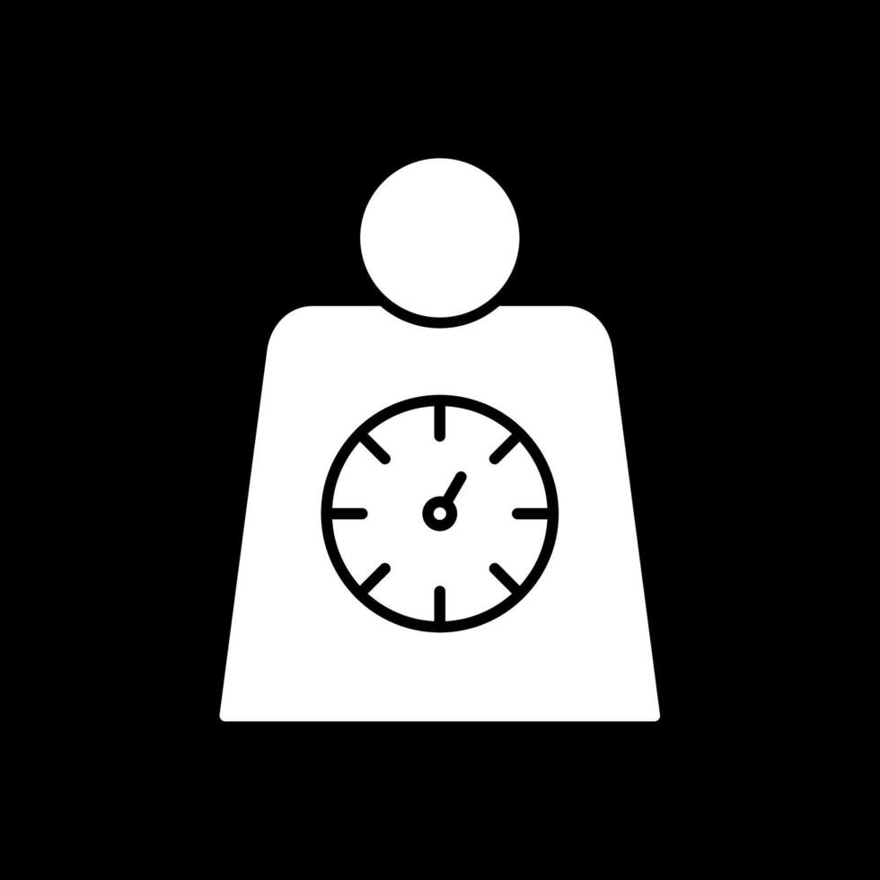 Weight Glyph Inverted Icon vector