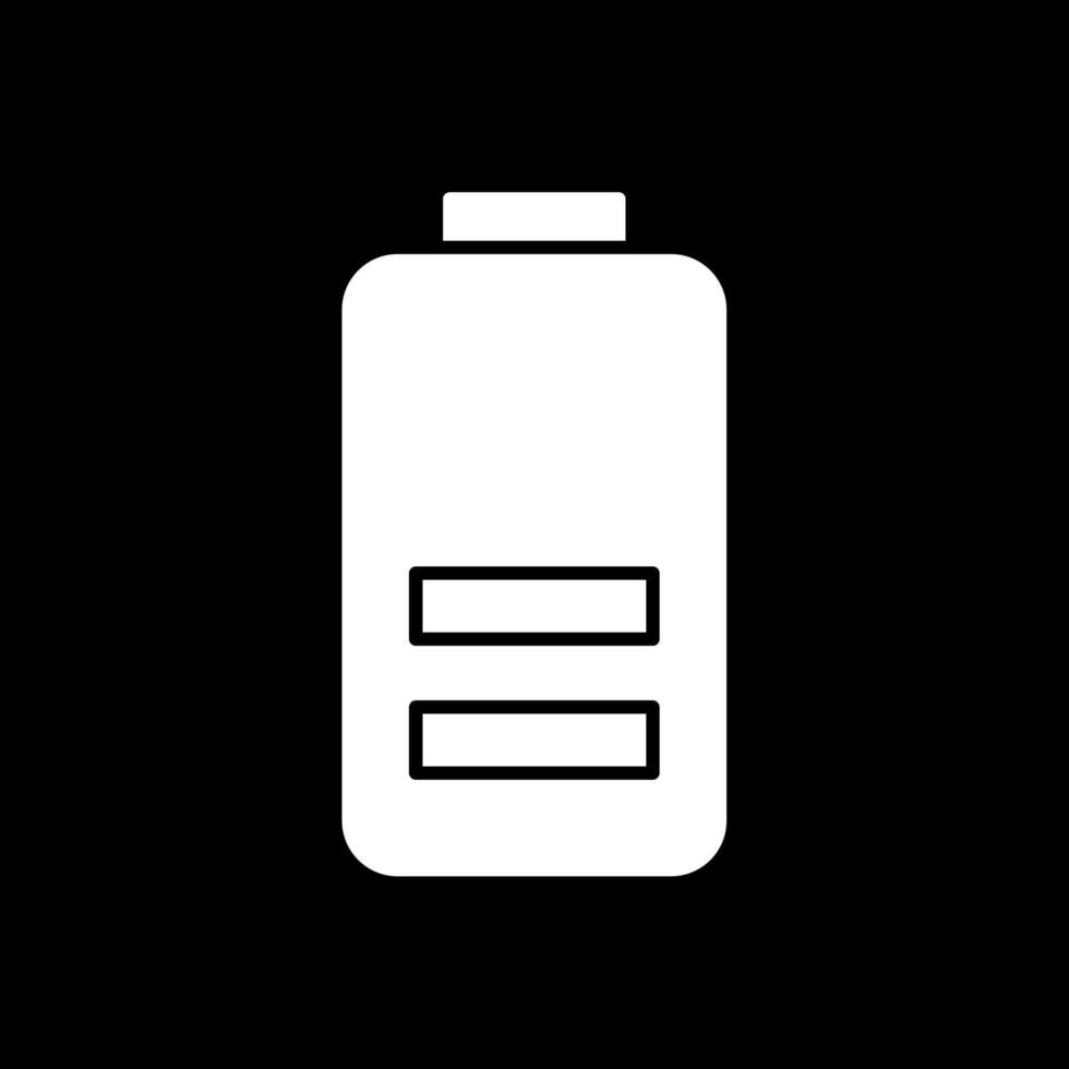 Battery Glyph Inverted Icon vector