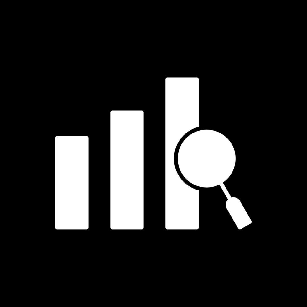 Chart Glyph Inverted Icon vector