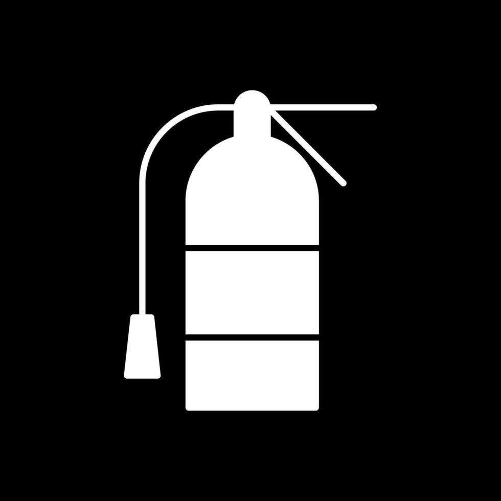 Extinguisher Glyph Inverted Icon vector