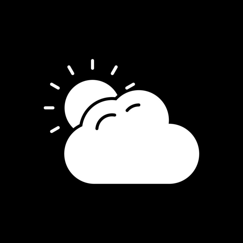 Weather Glyph Inverted Icon vector