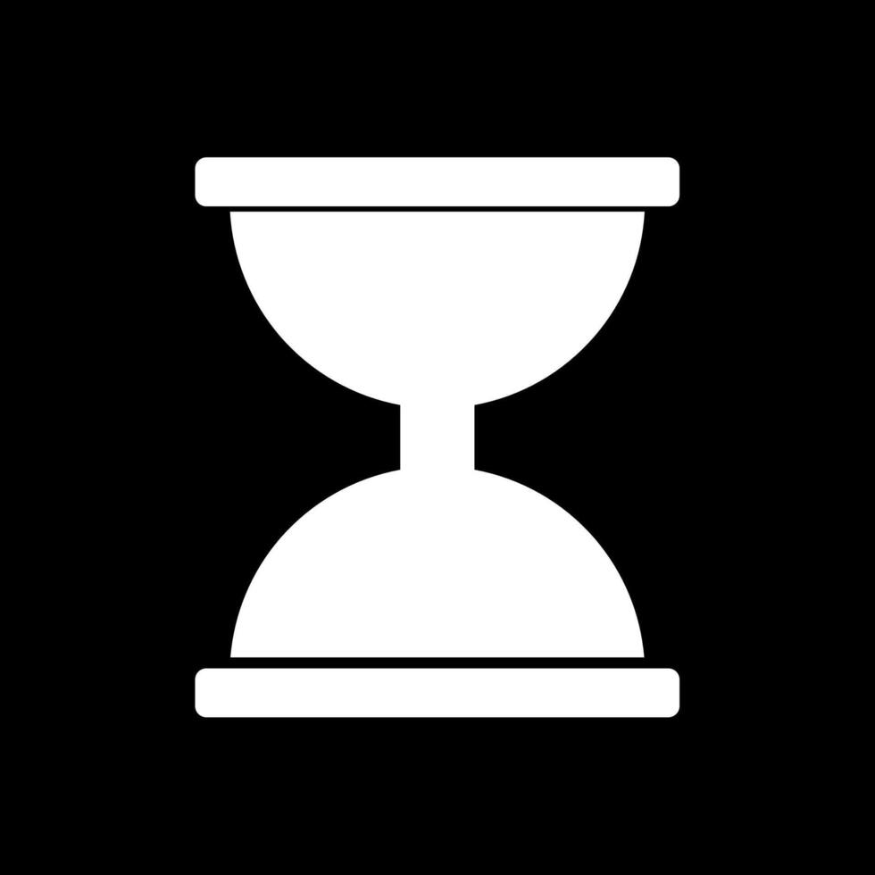 Hourglass Glyph Inverted Icon vector