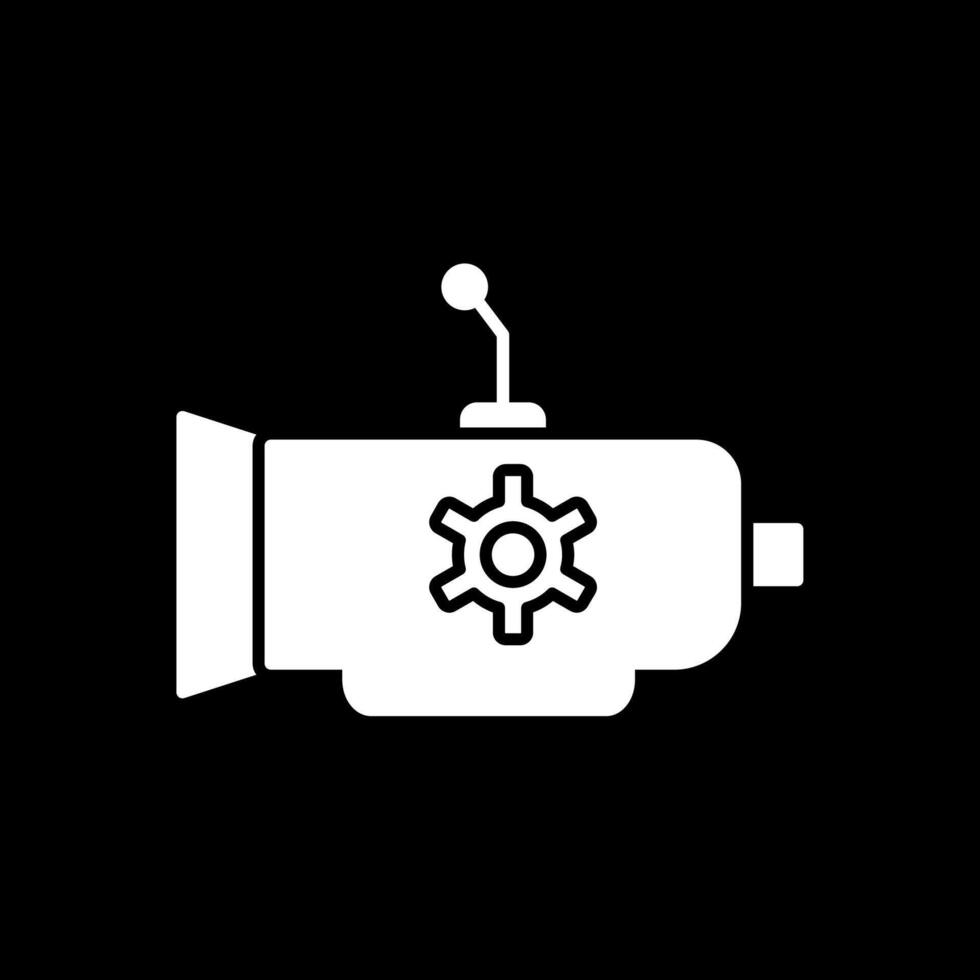 Gearbox Glyph Inverted Icon vector