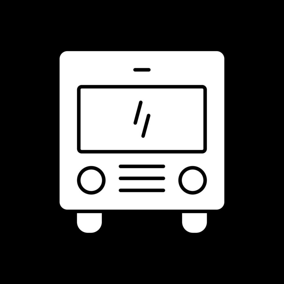 Coach Glyph Inverted Icon vector