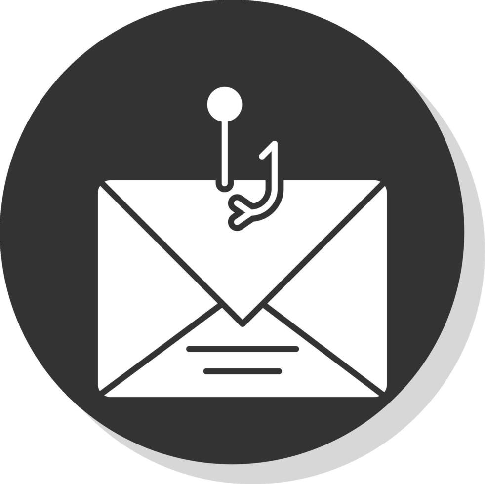 Phishing Glyph Grey Circle Icon vector