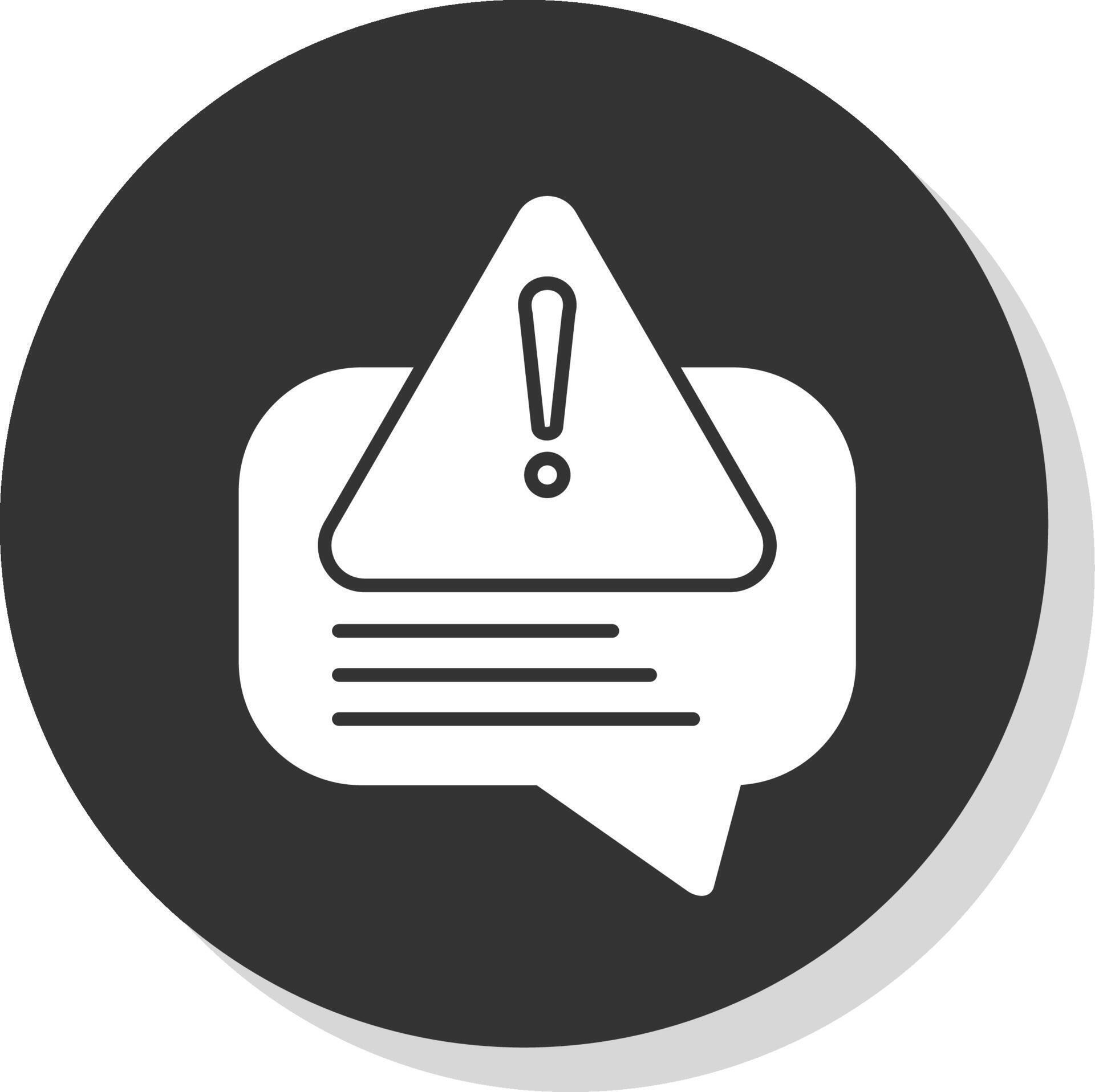 Error Message Glyph Grey Circle Icon 42708656 Vector Art at Vecteezy