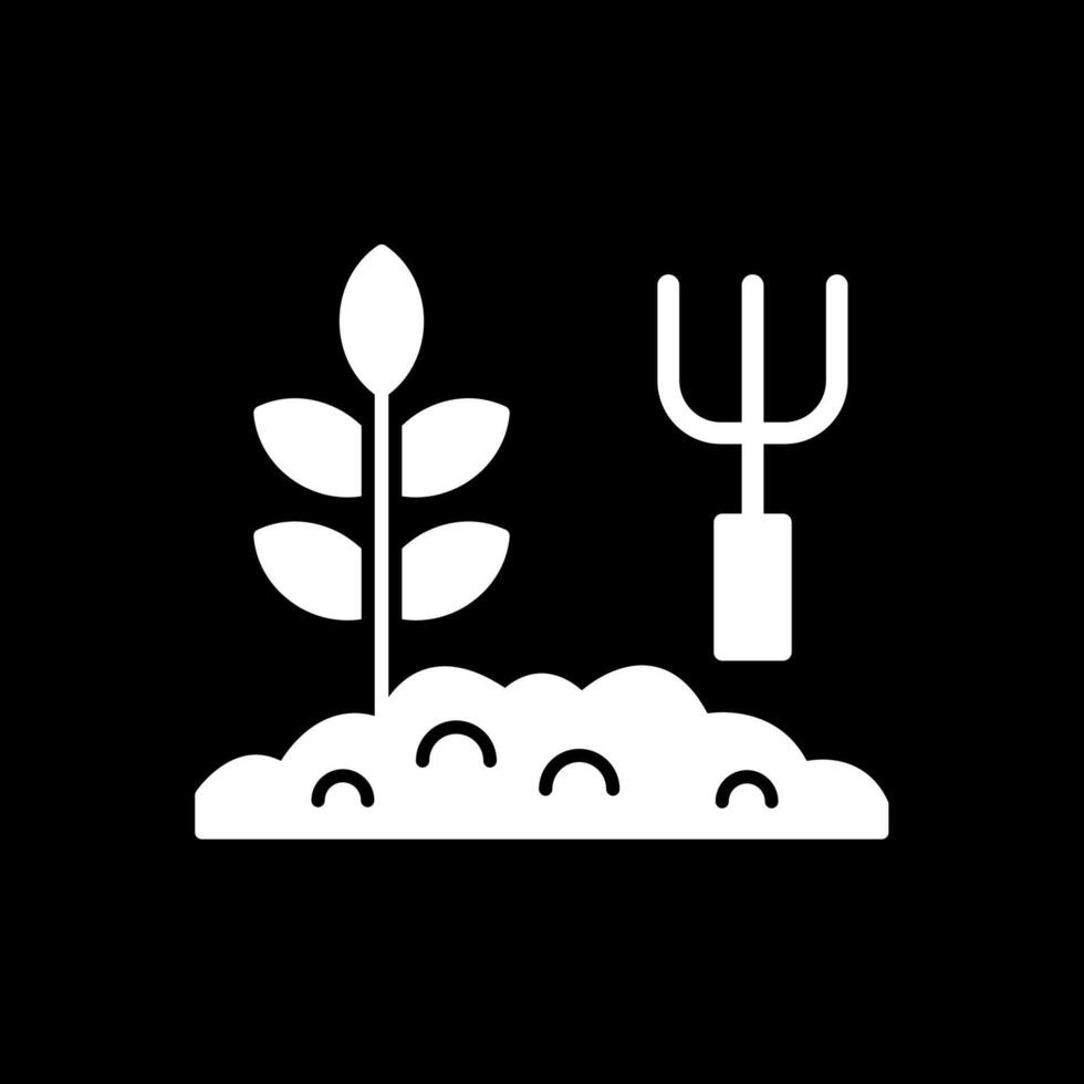 Garden Glyph Inverted Icon vector