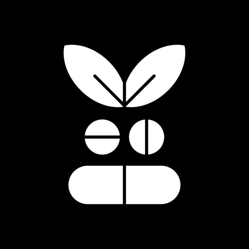 Vitamins Glyph Inverted Icon vector