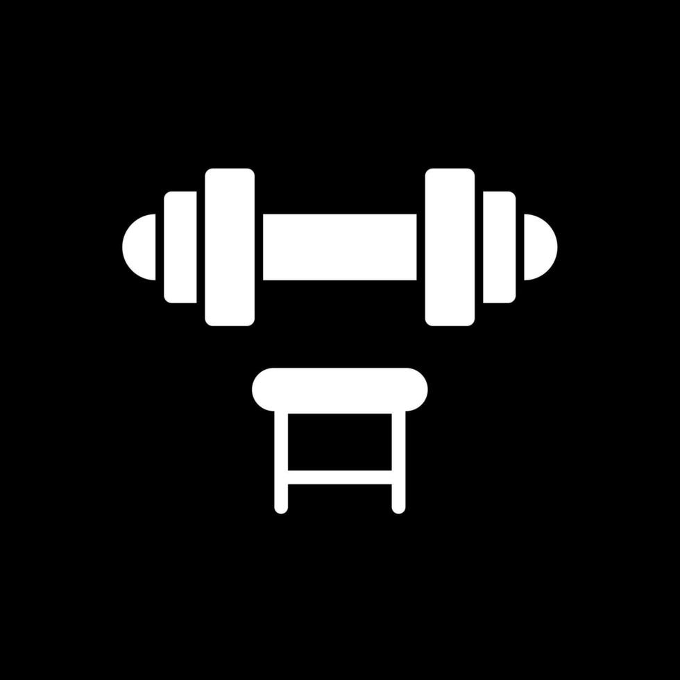 Dumbbell Glyph Inverted Icon vector