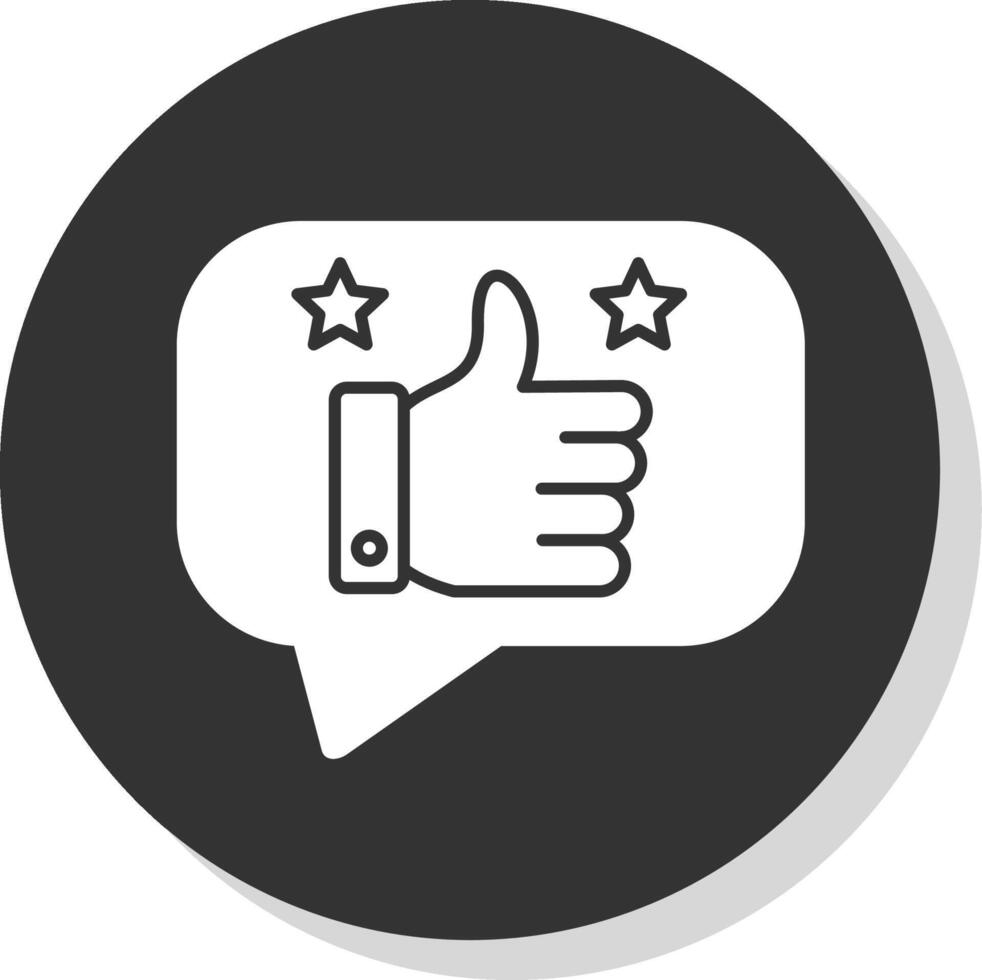 Reviews Glyph Grey Circle Icon vector