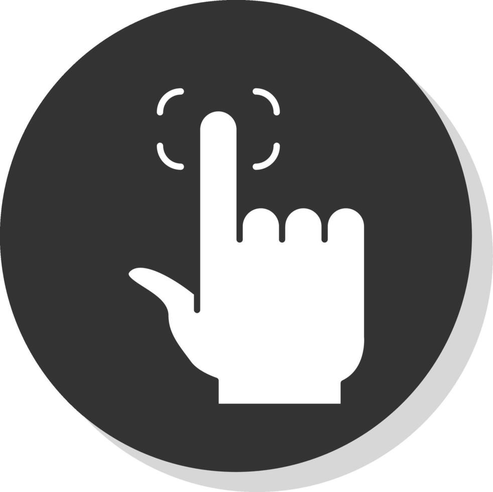 Finger Print Glyph Grey Circle Icon vector