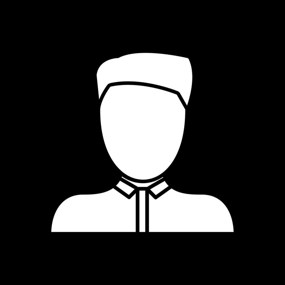 Bellboy Glyph Inverted Icon vector