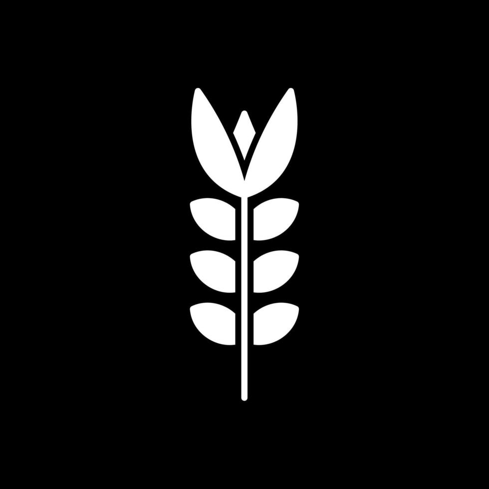 Oats Glyph Inverted Icon vector