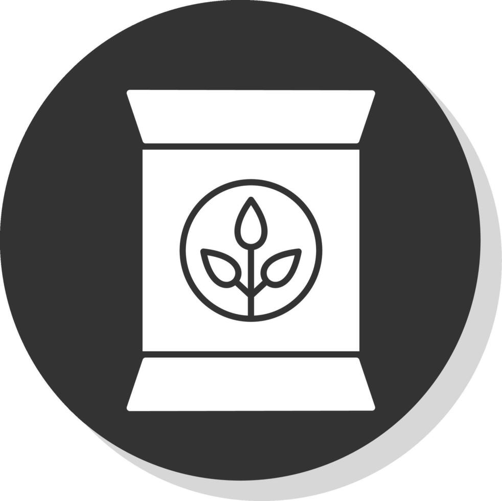 Fertilizer Glyph Grey Circle Icon vector