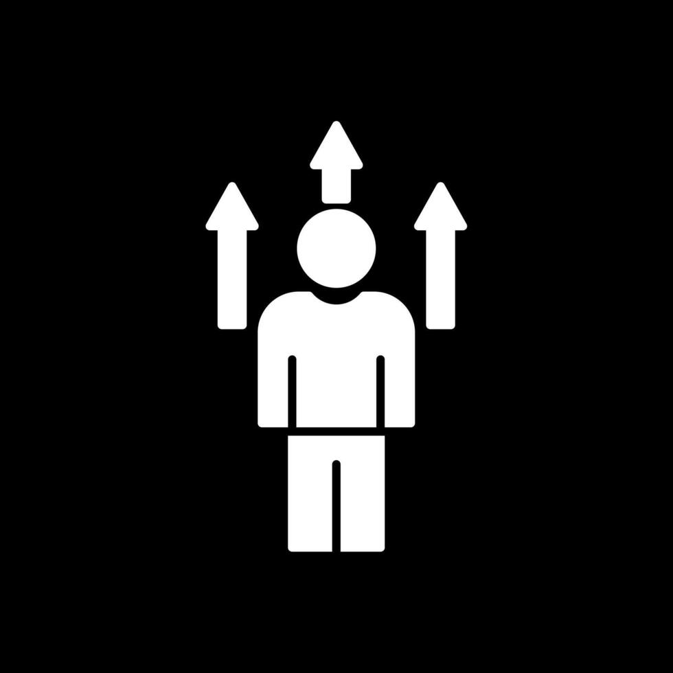 Motivation Glyph Inverted Icon vector