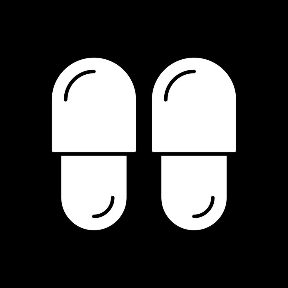 Slipper Glyph Inverted Icon vector