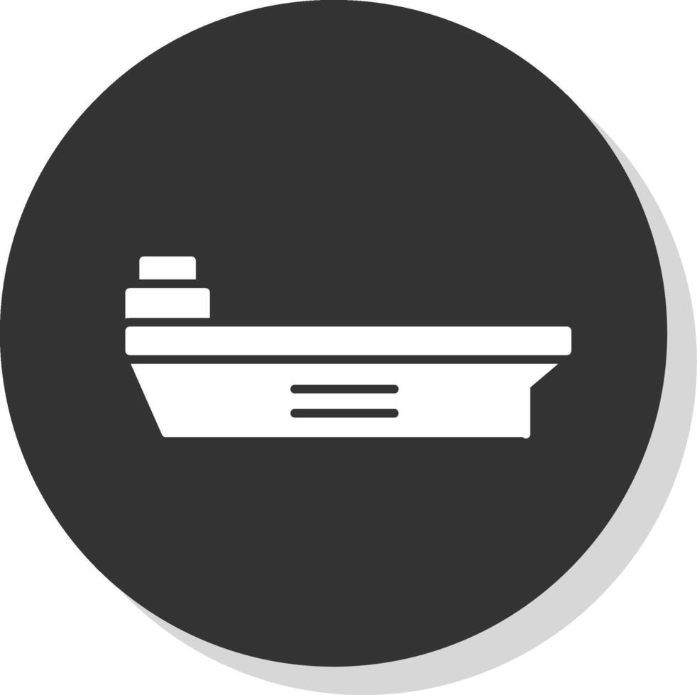 Aircraft Carrier Glyph Grey Circle Icon vector