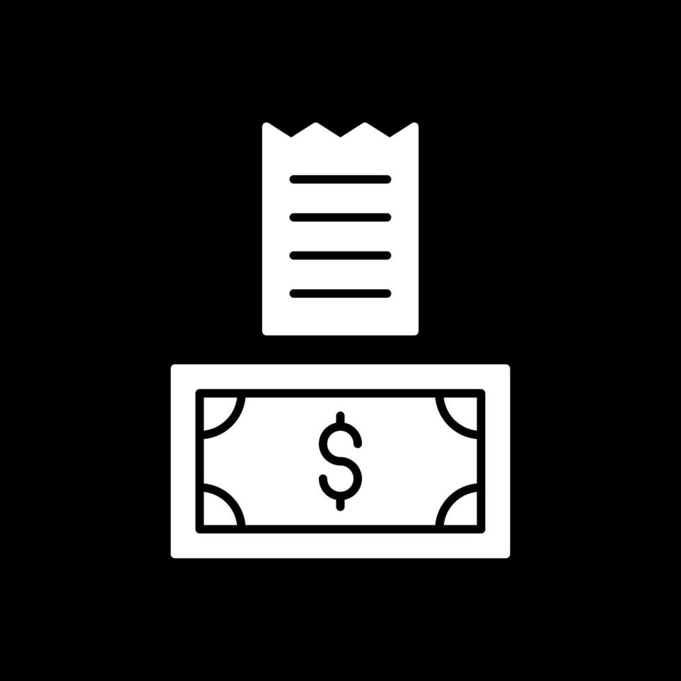 Payment Glyph Inverted Icon vector