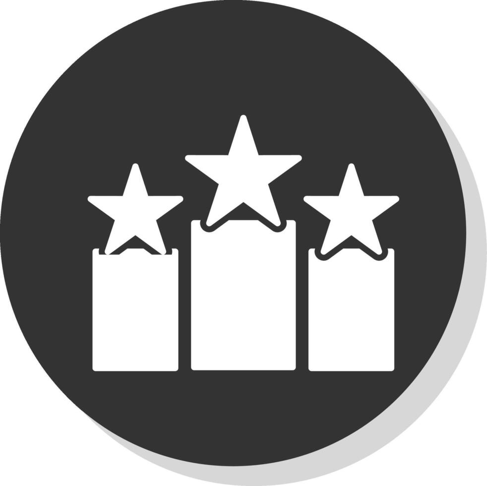 Rank Glyph Grey Circle Icon vector