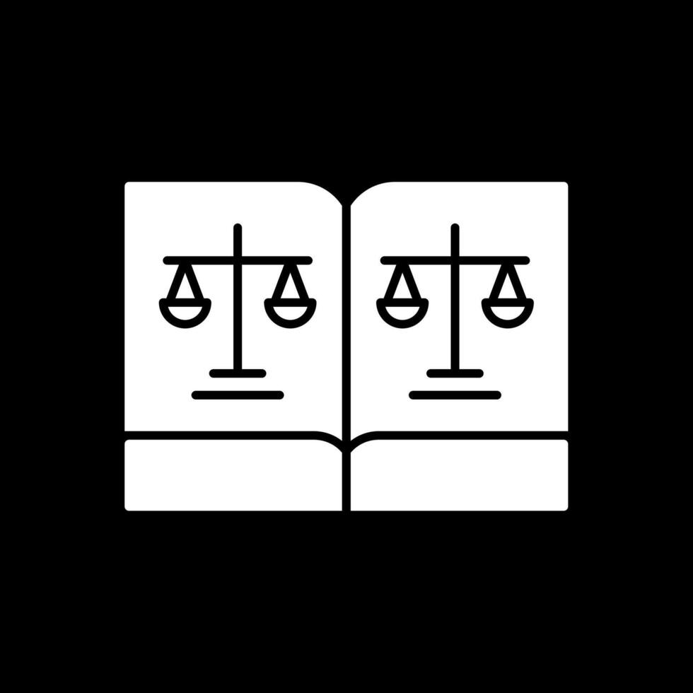 Rules Glyph Inverted Icon vector
