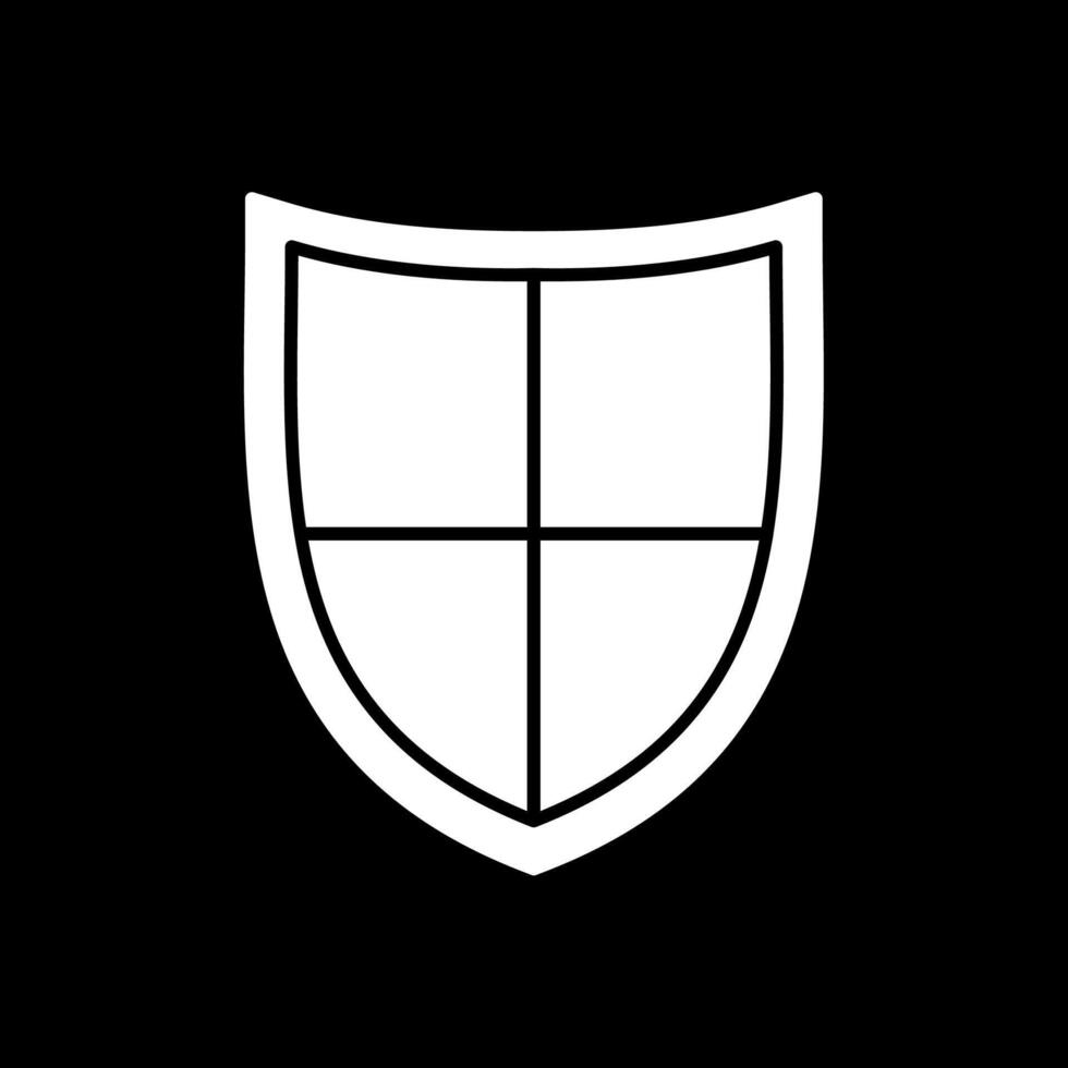 Shield Glyph Inverted Icon vector