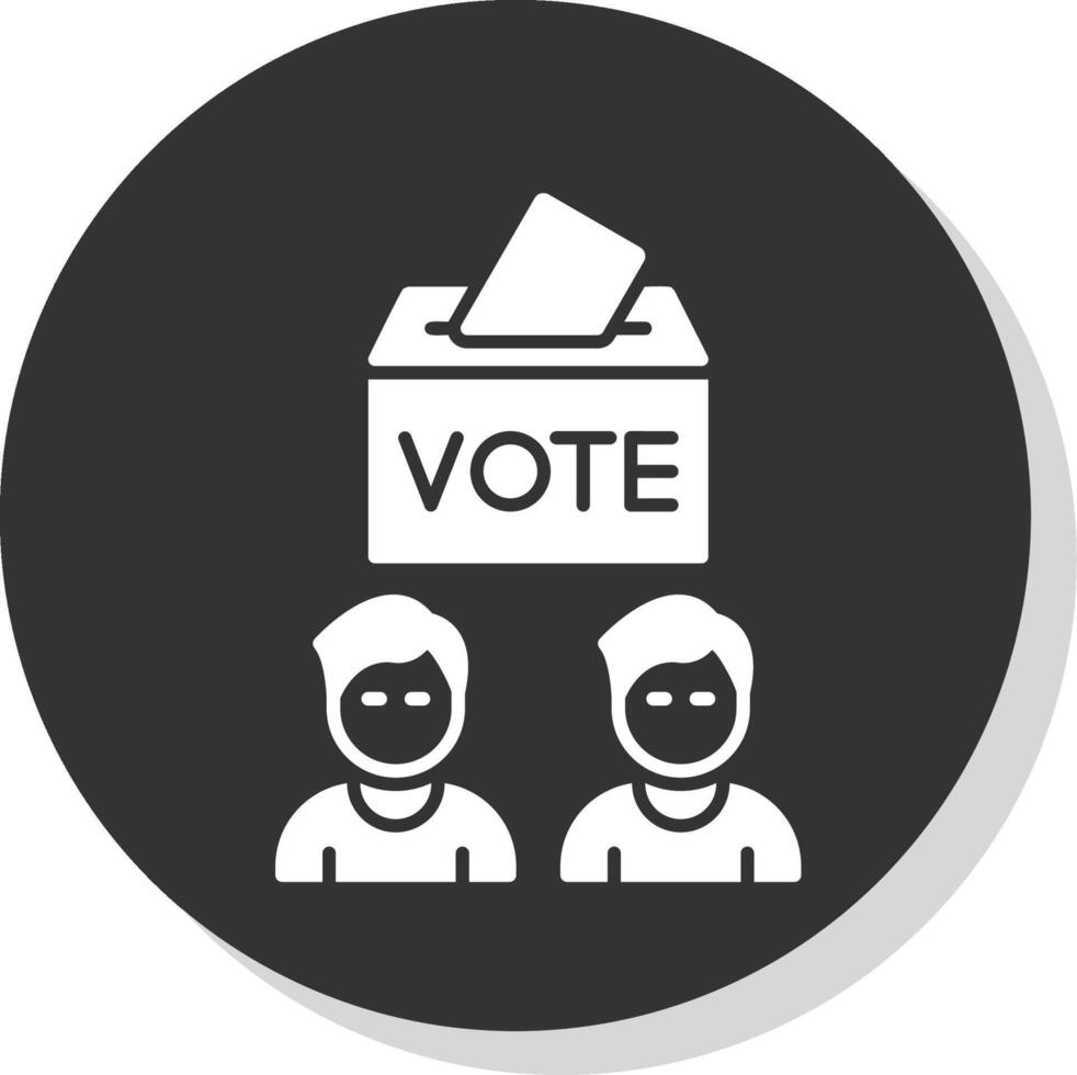 Voters Glyph Grey Circle Icon vector