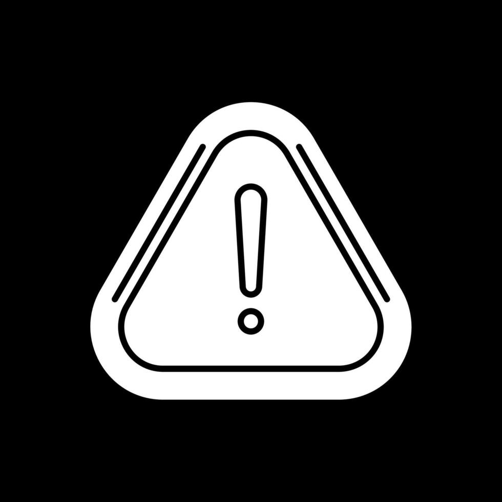 Error Glyph Inverted Icon vector